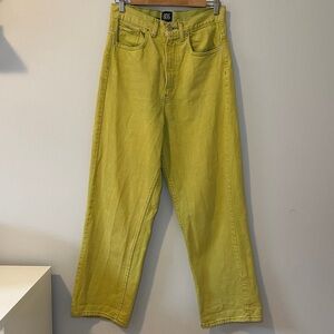 BDG Baggy Straight Jeans in Lime